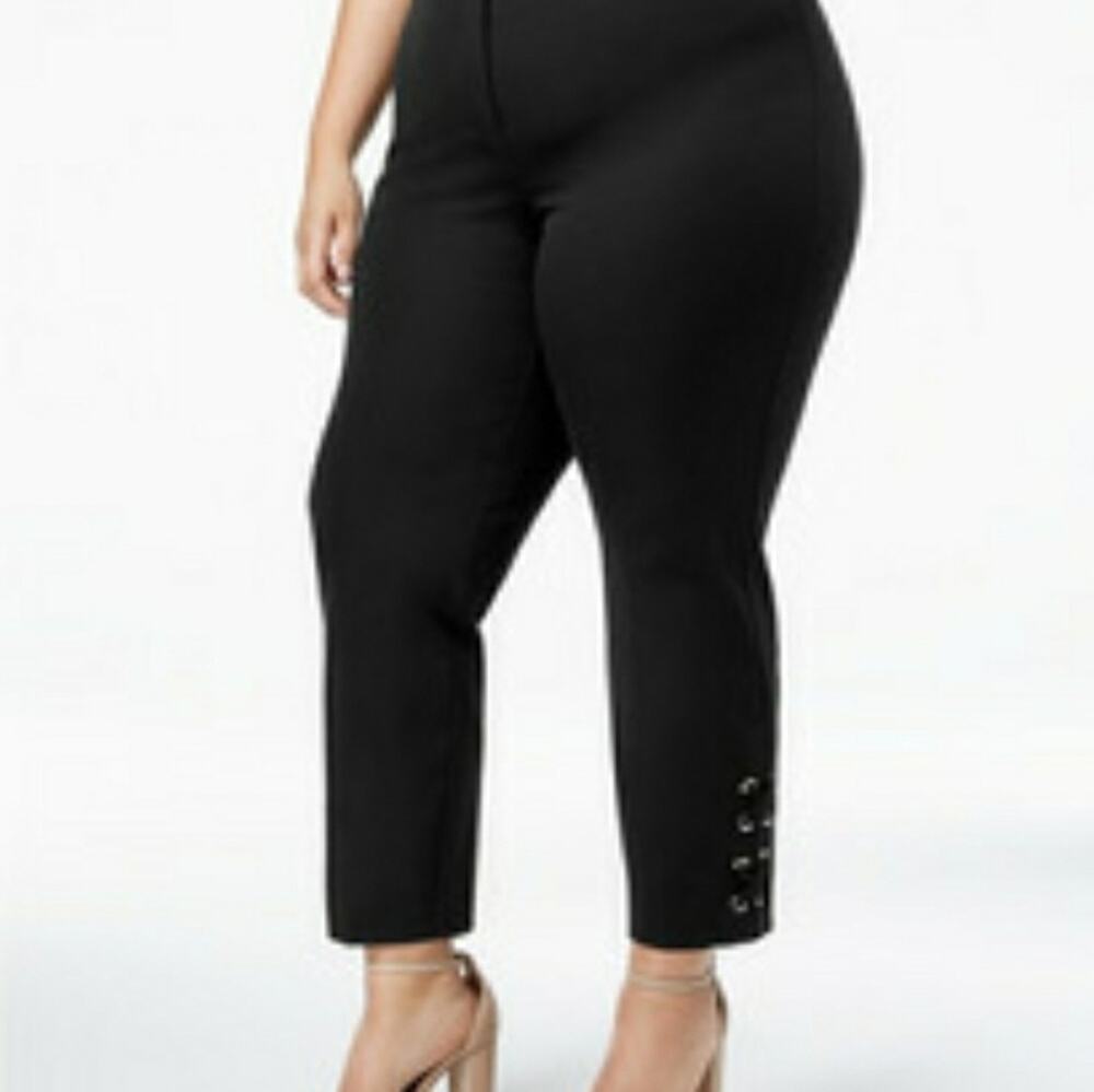 I.N.C. Plus Boot Leg Mid Rise 20W Regular Black Pants